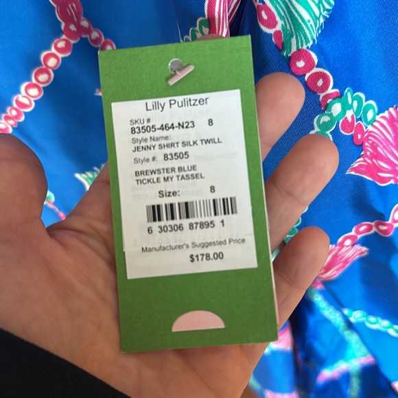 NWT Lilly Pulitzer Silk Blouse- Sz. 8 - Picture 5 of 6